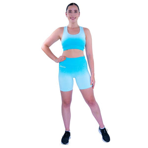 Blue Ombre Biker Shorts - SoulFit NZ