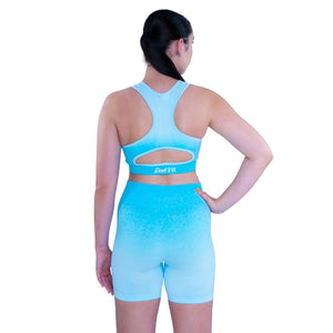 Blue Ombre Biker Shorts - SoulFit NZ