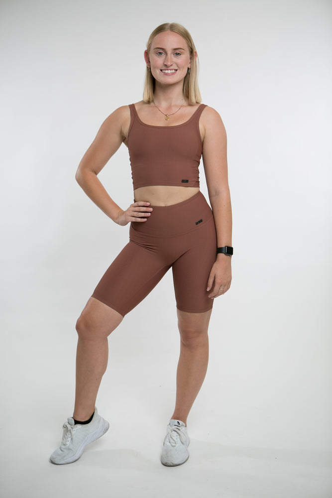 Copper Luxe Ribbed Crop