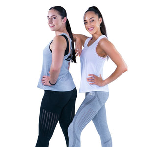 White Loop Back Tank - SoulFit NZ