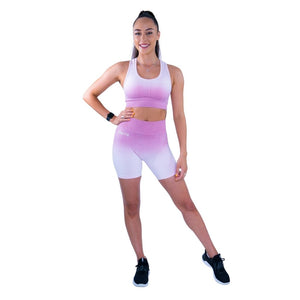 Pink Ombre Biker Shorts - SoulFit NZ